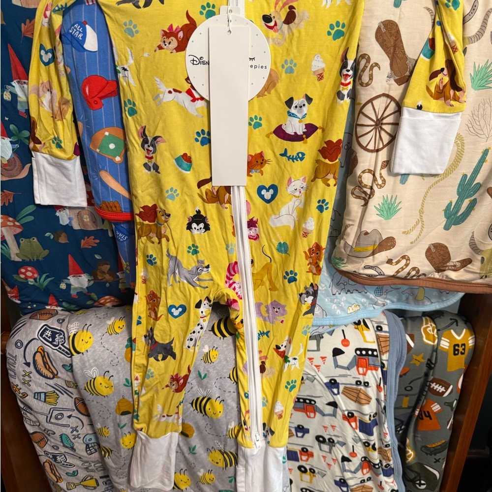 Little Sleepies Pets Disney Vibrant Yellow Character Onesie